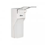 Дозатор для жидкого мыла и антисептика локтевой, 1000 мл, из высокопрочного АБС пластика АБС, цвет БЕЛЫЙ.