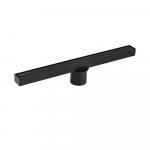 Трап 400х32 мм, нержавеющая сталь, линейный, вертикальный, щелевой, с сухим затвором, цвет ЧЁРНЫЙ.