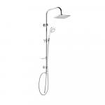 Стойка душевая "тропический душ" с двумя квадратными лейками, 2 режима