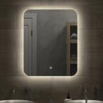 Зеркало 800 х 1000 мм, сенсорное, с внутренней ЛЭД подсветкой, ореольное свечение.