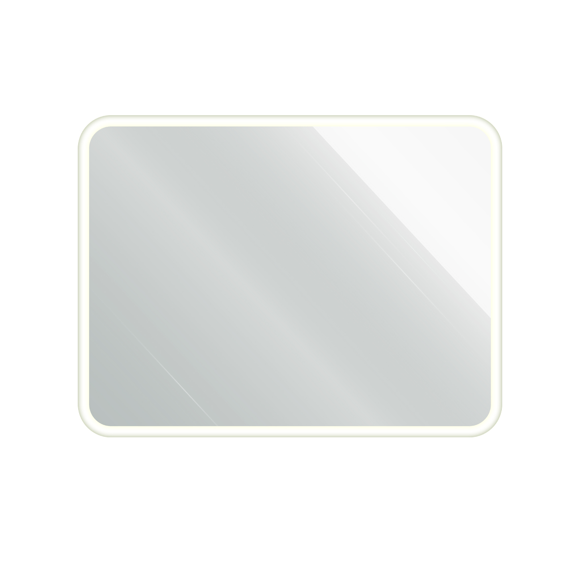 САНАКС - Зеркало 800 х 600 мм, сенсорное, с внутренней LED подсветкой, безрамочное