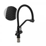 Смеситель для кухни с гибким чёрным рельефным изливом с фиксацией на изливе для фильтрованной воды, шаровый, из нержавеющей стали марка SUS 304, цвет корпуса ЧЁРНЫЙ.