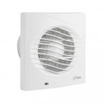 Вытяжной вентилятор, Ø100 мм, с обратным клапаном и москитной сеткой, квадратный, с решеткой, из АБС пластика, цвет БЕЛЫЙ.