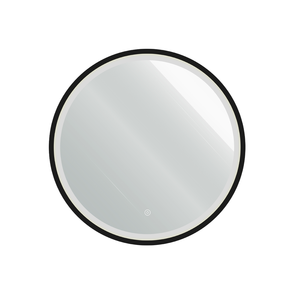 САНАКС - Зеркало D 600 мм, сенсорное, с внутренней LED подсветкой, черное обрамление, круглое