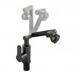 Смеситель для кухонной мойки и раковины, шаровый, из высокопрочного пластика АБС, поворотный излив и аэратор, цвет ГРАФИТ