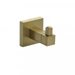 Крючок одинарный, из нержавеющей стали, с квадратным основанием, цвет МАТОВОЕ ЗОЛОТО.