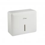 Диспенсер для бумажного полотенца Z сложения, с ключом, из АБС пластика, цвет БЕЛЫЙ.