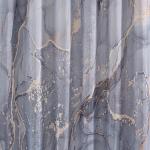 Штора с рисунком, серые  разводы, в ванную комнату, без колец - полиэстэр, 180 х 180 см