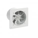 Вытяжной вентилятор осевой, D - 200 мм, с обратным клапаном, металлический, цвет БЕЛЫЙ.