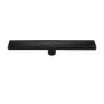 Трап линейный 500 х 70 мм, нержавеющая сталь, вертикальный выпуск 50 мм, крышка решётка, с гидрозатвором, цвет ЧЁРНЫЙ.