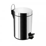 Ведро из нержавеющей стали, с педалью, круглое, 3 литра, цвет ХРОМ.