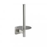 Держатель для туалетной бумаги и бумажного полотенца, вертикальный, из нержавеющей стали, с квадратным основанием, цвет САТИН.