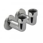 Американка хромированная, угловая, к полотенцесушителю 3/4х1/2, г/ш, пара