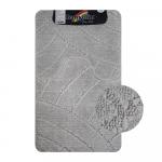 Коврик в ванную КЛАССИК УНИ 201825, двойной Светло-Серый, 55х90 + 45х55 см, 100% полиэстер