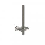 Держатель для туалетной бумаги и бумажного полотенца, вертикальный, из нержавеющей стали, с круглым основанием, цвет САТИН.