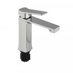 Смеситель для раковины, шаровый, литой квадратный корпус, цвет ХРОМ.