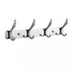 Крючок для полотенца на планке 4 х 2 шт, усиленный, цвет ХРОМ.