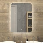 Зеркало 500 х 700 мм, сенсорное, с внутренней LED подсветкой, ореольное свечение. Drift Light.