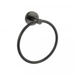 Держатель для полотенца кольцо, на круглом основании, цвет ГРАФИТ.