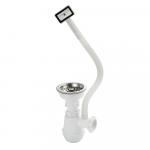 Сифон для мойки, большая горловина с переливом