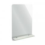 Зеркало прямоугольное со скруглёнными углами, 500 х 700 мм, с полкой 500 мм. АРВЕН.