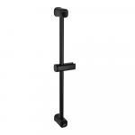 Стойка душевая, БЕЗ лейки и шланга, с нажимным фиксатором, с выдвижными крючками, из нержавеющей стали марки 304, цвет ЧЕРНЫЙ.