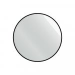 Зеркало круглое D 600 мм, чёрная рама УФ печать. ЭВИОН.