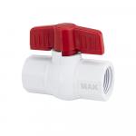 Кран шаровый 3/4", м/м ручка-бабочка, полипропиленовый, из АБС пластика