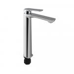 Смеситель для раковины, шаровый, литой высокий круглый корпус, цвет ХРОМ.