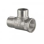 Тройник 1/2"х1/2"х1/2" ш/ш/г, из нержавеющей стали марки SUS 304.