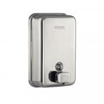 Дозатор для жидкого мыла 1000 мл, настенный, прямоугольный корпус с глазком, из нержавеющей стали марки SUS 304, цвет ХРОМ.