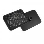 Лейка душевая " тропический душ " прямоугольная, из высокопрочного АБС пластика, 260 х 180 мм, в блистере, цвет ЧЕРНЫЙ.