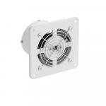 Вытяжной вентилятор осевой, D - 100 мм, с обратным клапаном, металлический, цвет БЕЛЫЙ.