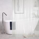 Шторка для ванной комнаты виниловая EVA, с 3D эффектом, камень, 12 прозрачных колец в комплекте