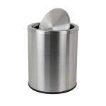 Ведро для мусора, крышка-качели, 12л. Нержавеющая сталь SUS 410. Цвет САТИН.