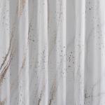 Штора  с рисунком, золотые разводы, в ванную комнату, без колец - полиэстэр, 180 х 180 см