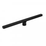 Трап 600х32 мм, нержавеющая сталь, линейный, вертикальный, щелевой, с сухим затвором, цвет ЧЁРНЫЙ.