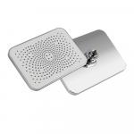 Лейка душевая " тропический душ " прямоугольная, из высокопрочного АБС пластика, с белой вставкой, 260 х 180 мм, в блистере, цвет ХРОМ.