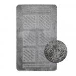 Коврик в ванную КЛАССИК УНИ КВАДРАТЫ, одинарный СЕРЫЙ, 55х90 см, 100% полиэстер