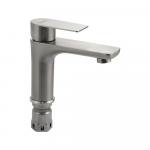 Смеситель для раковины, литой корпус, из нержавеющей стали марки SUS 304, цвет САТИН.