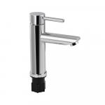 Смеситель для раковины, литой корпус, прямой излив, из хромированной нержавеющей стали марки SUS 304, цвет ХРОМ.