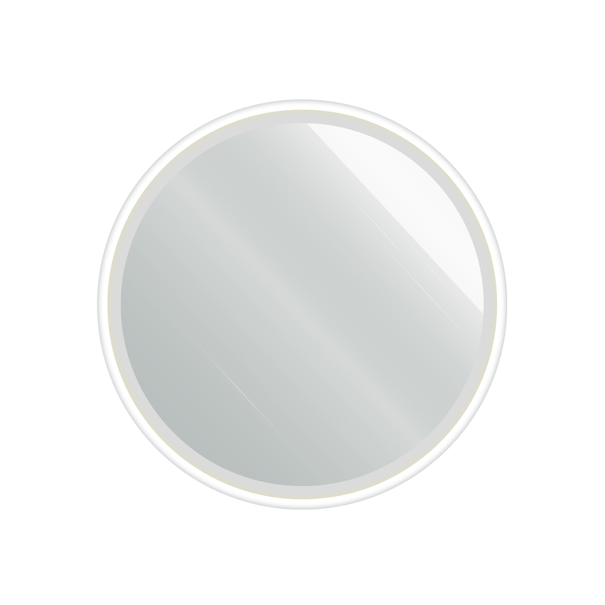 САНАКС - Зеркало D 600 мм, сенсорное, с внутренней LED подсветкой, белое обрамление, круглое