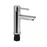 Смеситель для раковины, литой корпус, прямой излив, из хромированной нержавеющей стали марки SUS 304, цвет ХРОМ.