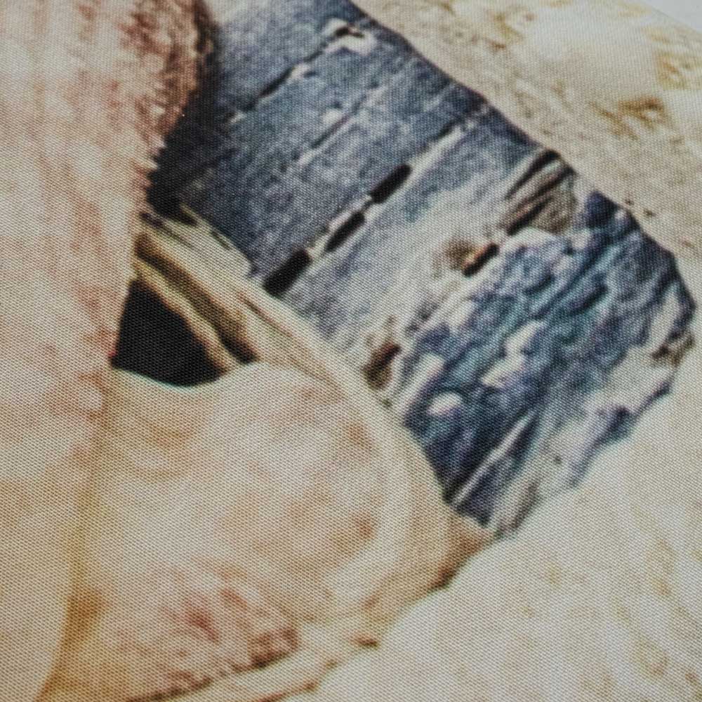 САНАКС - Штора  с рисунком морское дно, в ванную комнату, без колец - полиэстэр