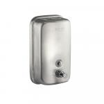 Дозатор для жидкого мыла 1000 мл, настенный, с глазком, из нержавеющей стали марки SUS 304, цвет САТИН.